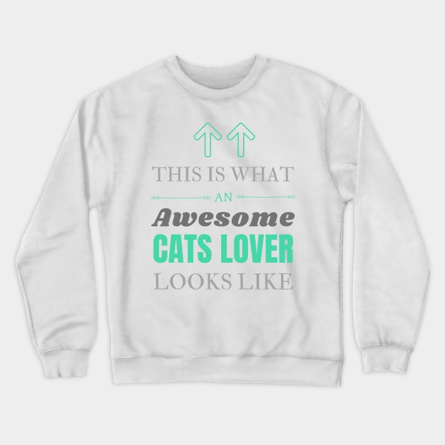 Cats Lover Crewneck Sweatshirt by Mdath